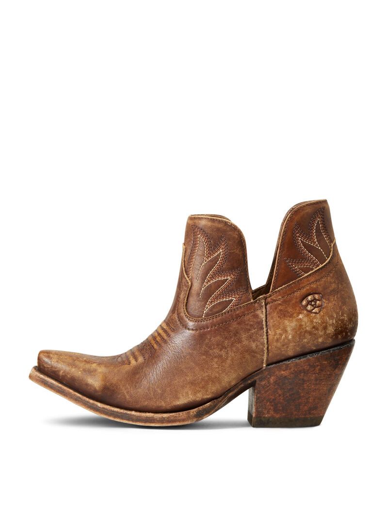 Ariat Hazel Western Boot Naturally Distressed Brown | AMQSLN-082