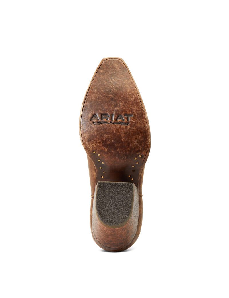 Ariat Hazel Western Boot Naturally Distressed Brown | AMQSLN-082