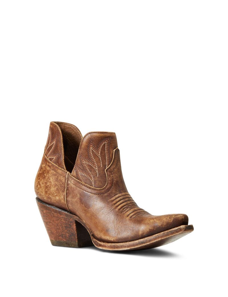 Ariat Hazel Western Boot Naturally Distressed Brown | AMQSLN-082