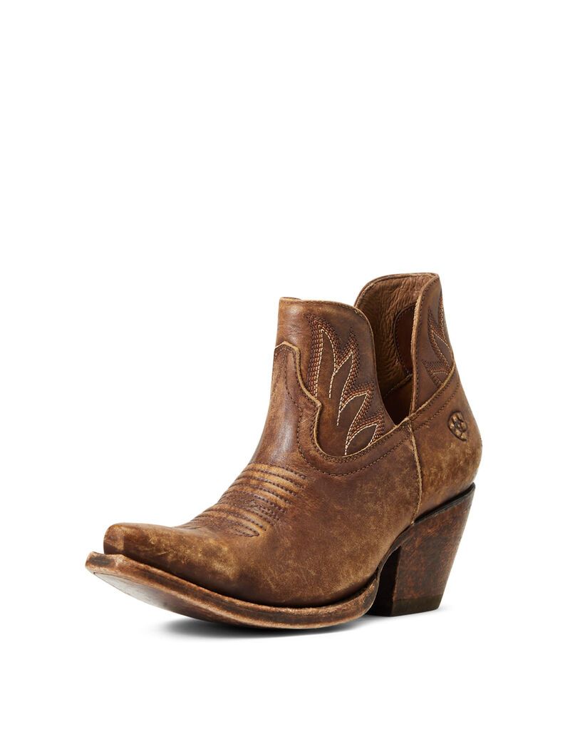 Ariat Hazel Western Boot Naturally Distressed Brown | AMQSLN-082