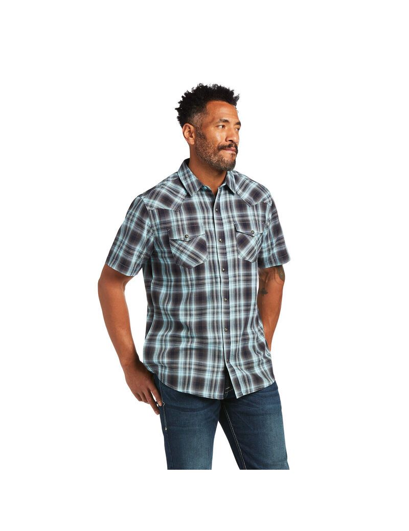 Ariat Henrick Retro Fit Shirt Day Dream | UGWMBL-594