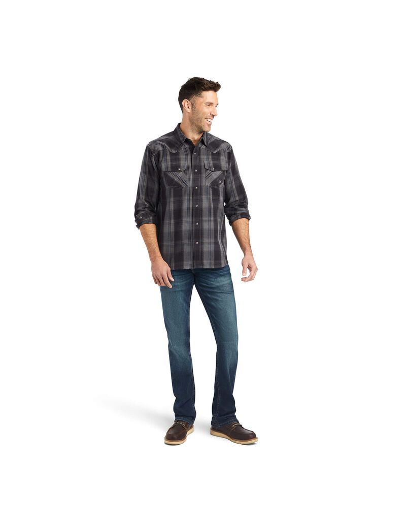 Ariat Herrold Retro Fit Shirt Black | SAGIRM-751