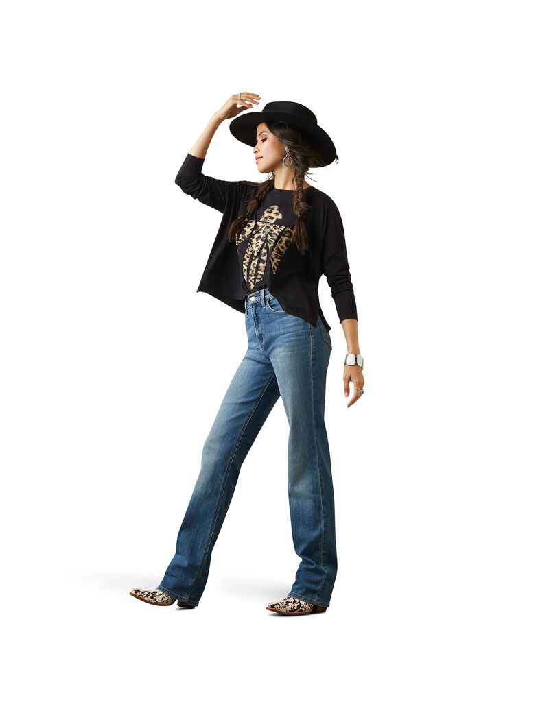 Ariat High Rise Ultra Lucy Relaxed Straight Jean Fontana | TUXAWG-619