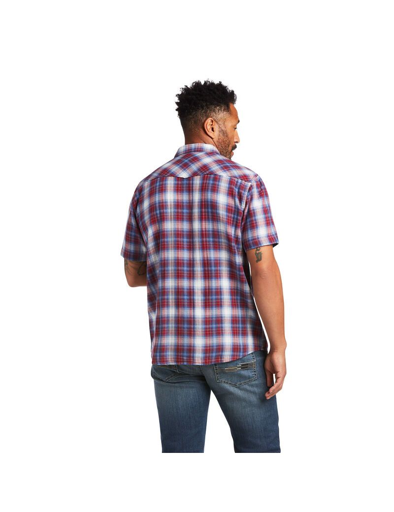 Ariat Hollis Retro Fit Shirt Garnet | FQVHPE-896