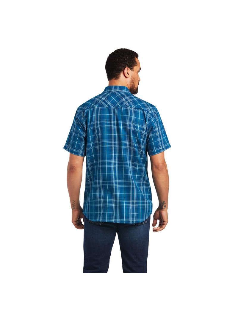 Ariat Holt Retro Fit Shirt Sylvan Teal | FEHNWT-205