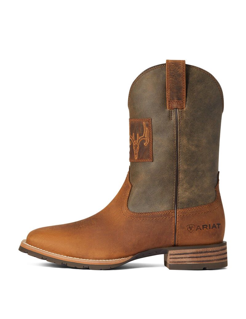 Ariat Hybrid Patriot Country Western Boot Casper Brown | GQJUMS-712