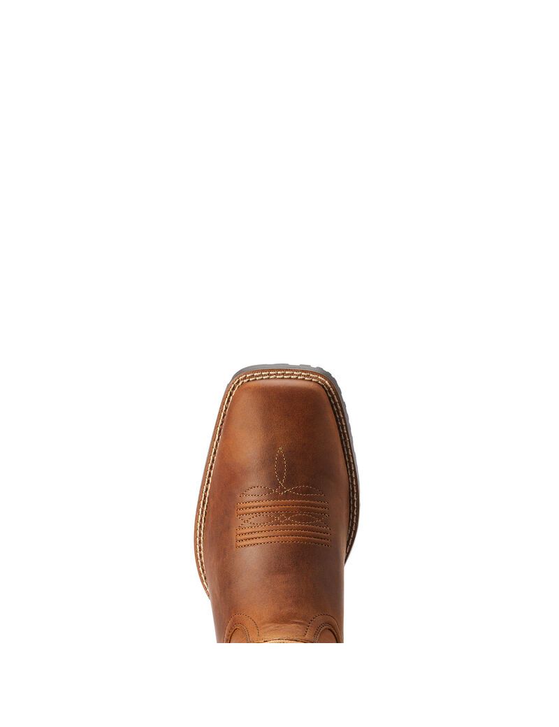 Ariat Hybrid Ranchwork Western Boot Thatch Brown | XZYDJS-175