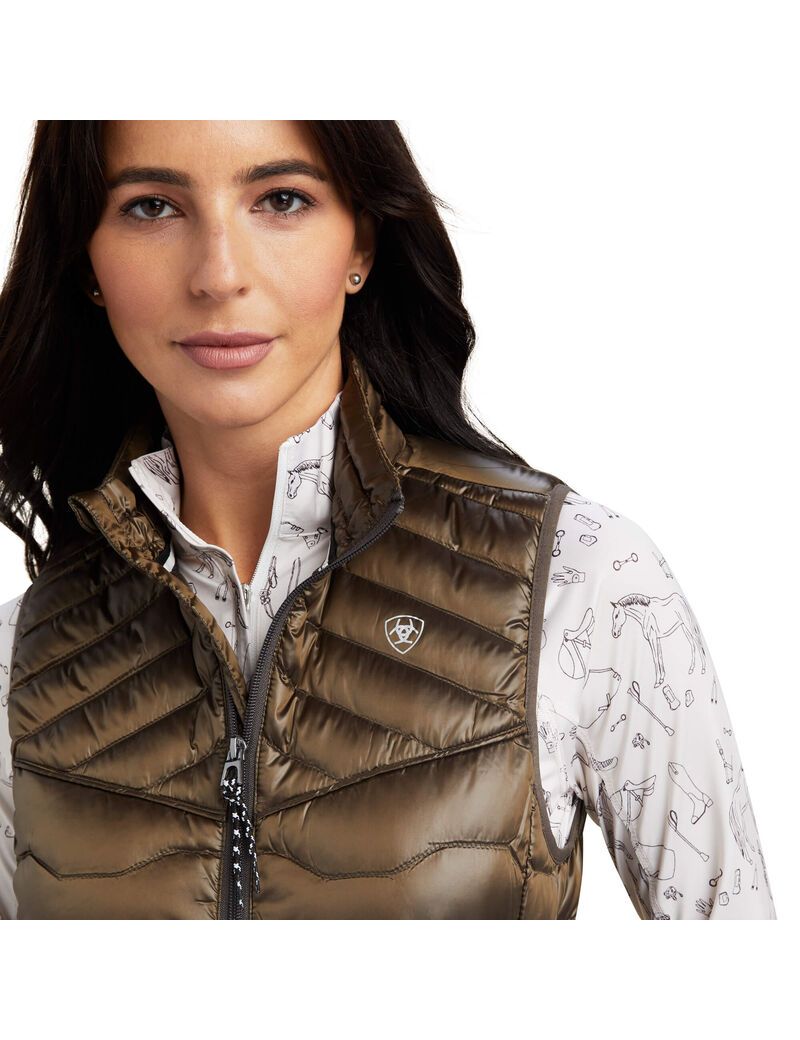 Ariat Ideal Down Vest Ir Banyan Bark | ATUPLM-326