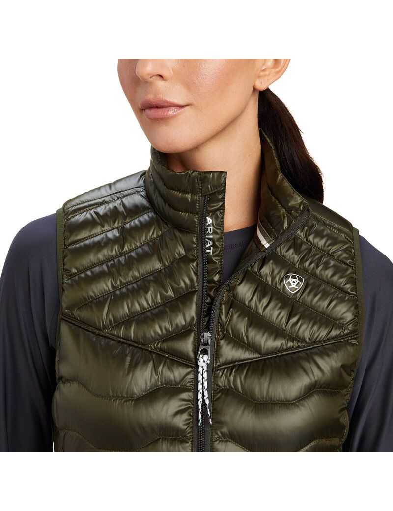 Ariat Ideal Down Vest Ir Forest Mist | DOSWTB-735