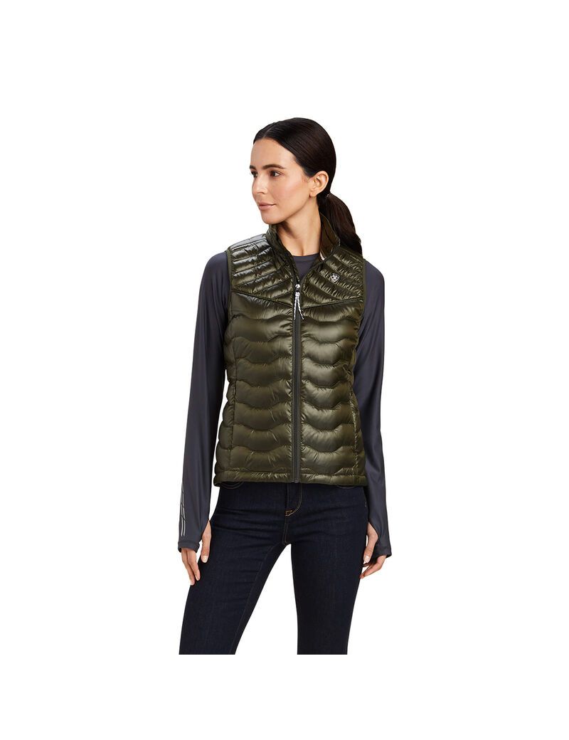 Ariat Ideal Down Vest Ir Forest Mist | DOSWTB-735