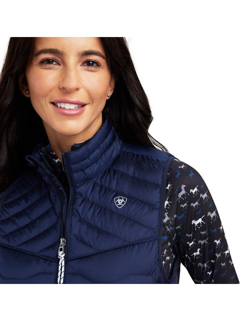 Ariat Ideal Down Vest Navy Eclipse | XAWFQB-184