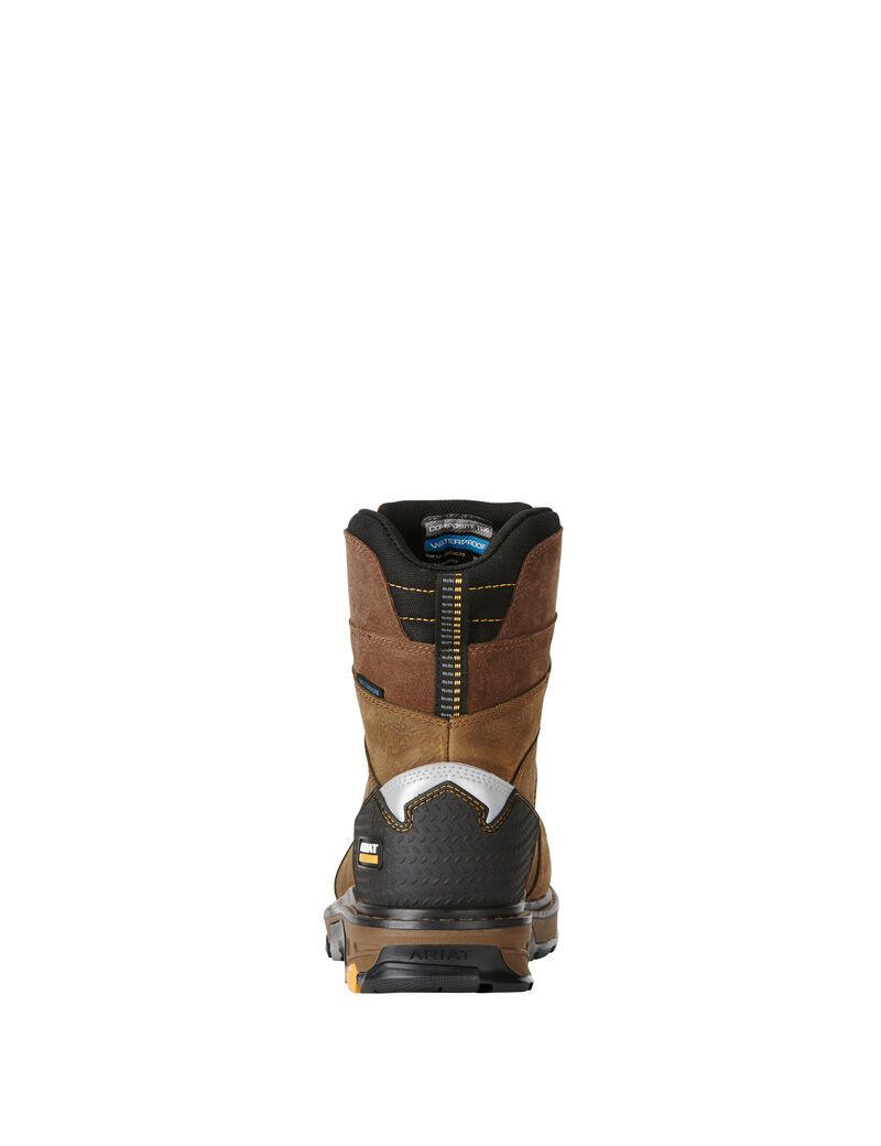 Ariat Intrepid 8' Waterproof Composite Toe Work Boot Rye Brown | XSMGEW-768