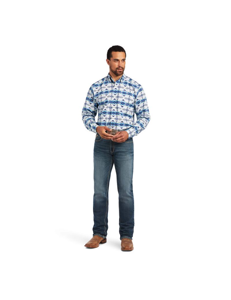 Ariat Irvin Classic Fit Shirt White | DAHPVE-205