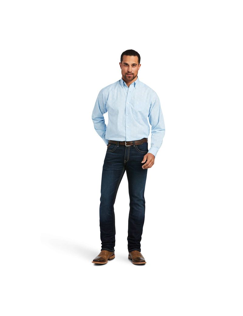 Ariat Jai Classic Fit Shirt Cerulean | DYWUAJ-325