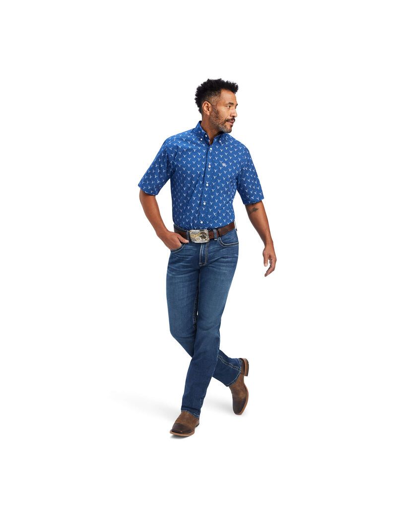 Ariat Jai Classic Fit Shirt Royal Sapphire | AGHCWX-951