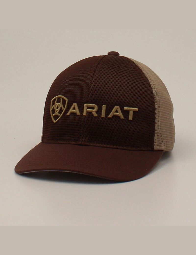 Ariat Large embossed lgoo mash cap Brown | NJABFL-528