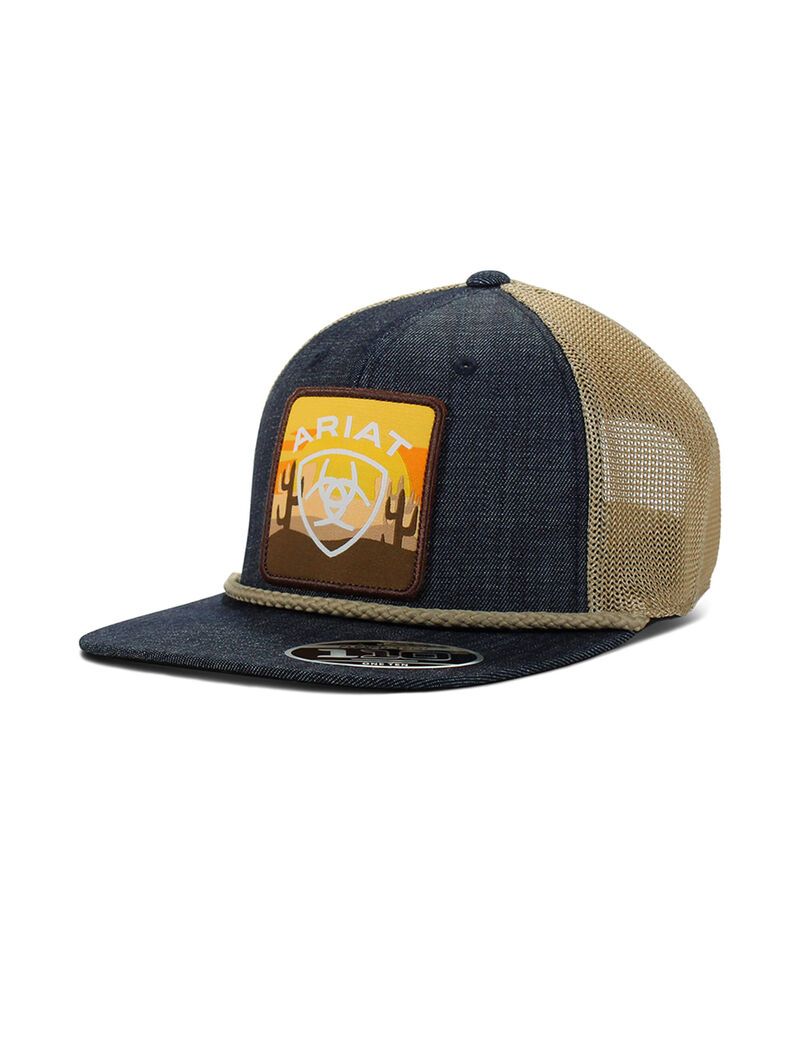 Ariat Large logo patch desert cap Denim | VOWLRQ-405