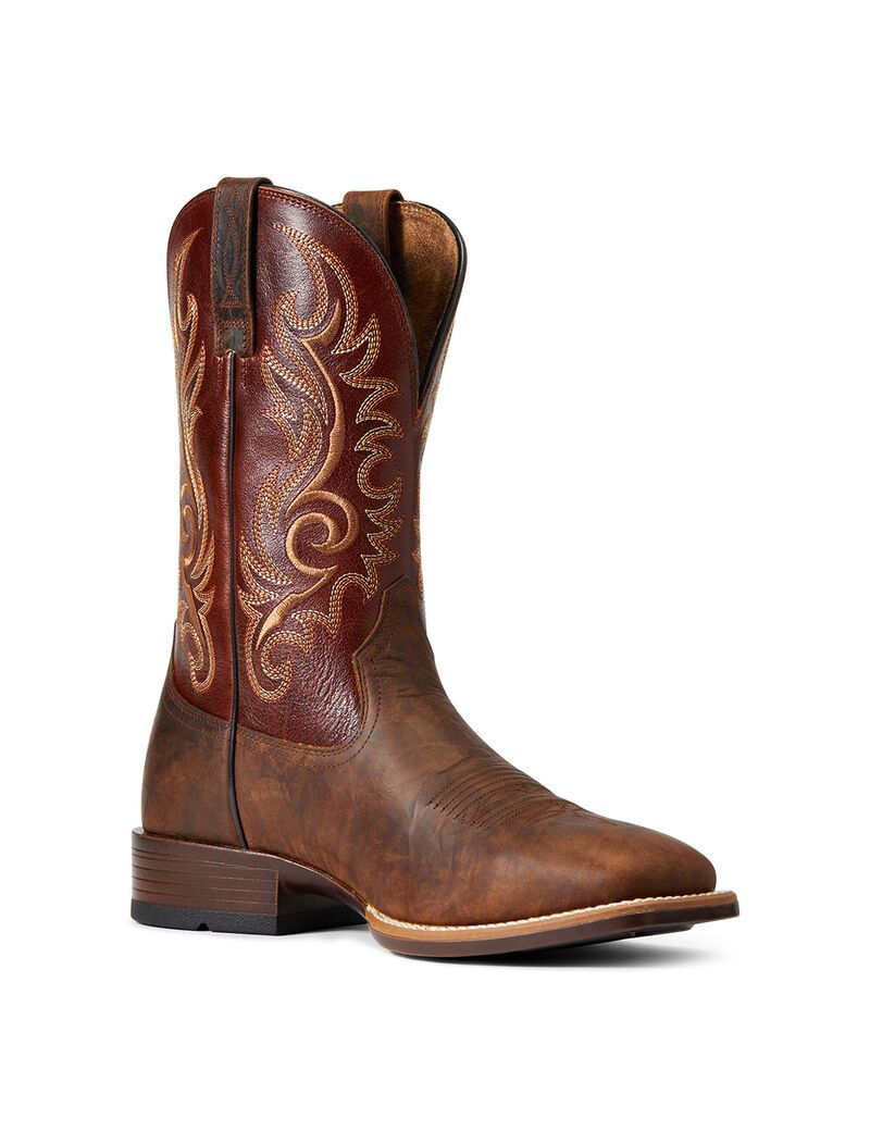 Ariat Lasco Ultra Western Boot Bar Top Brown | QONKBL-031