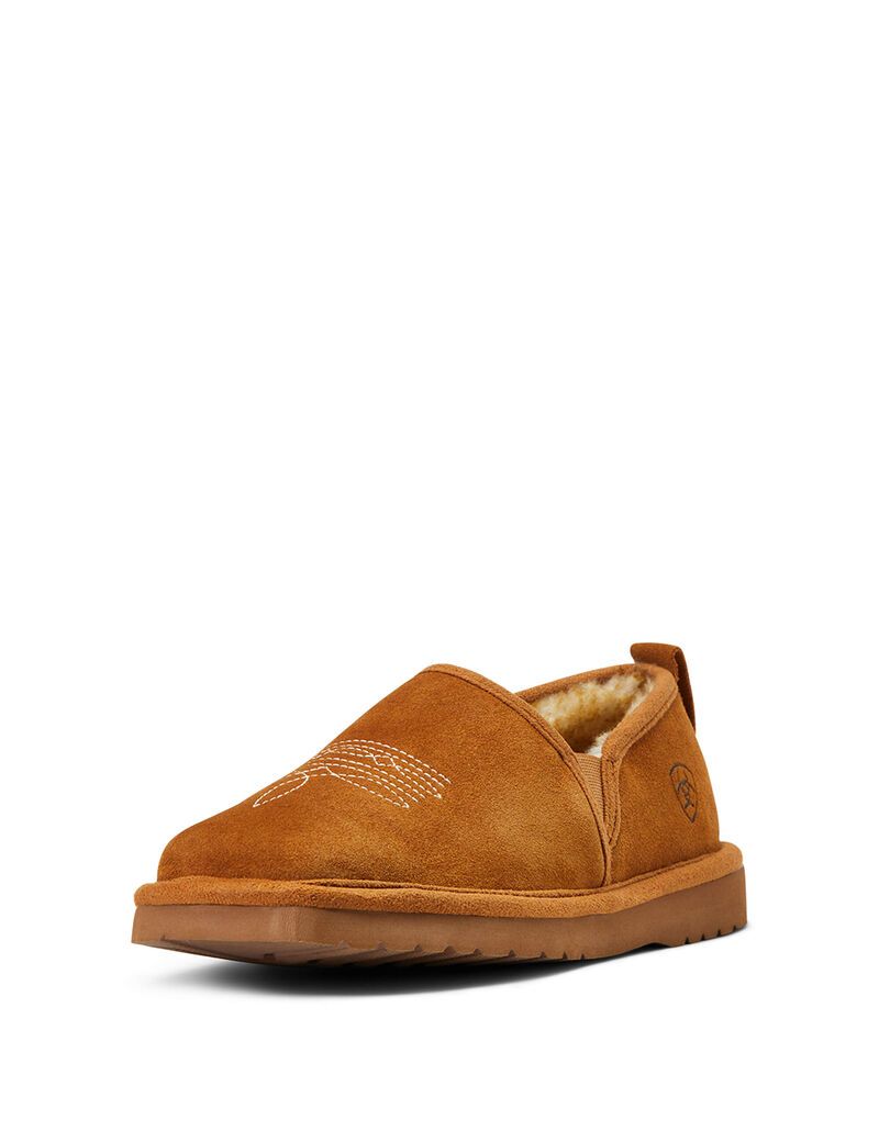 Ariat Lasso Square Toe Slipper Chestnut | OZJTUQ-230