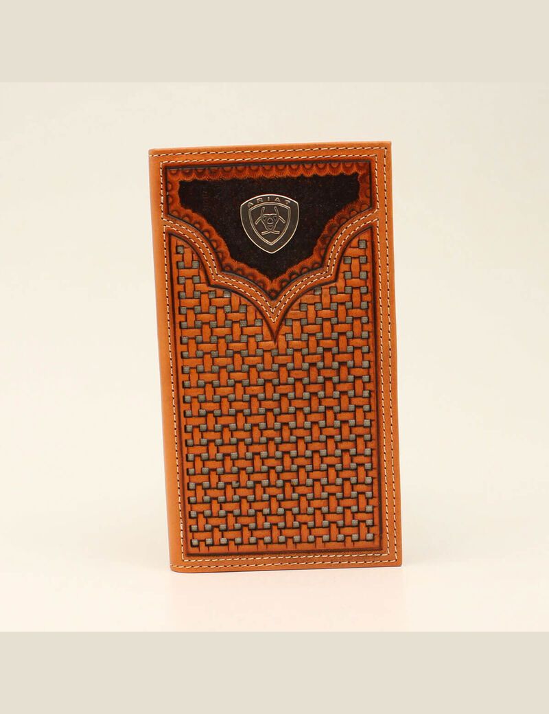 Ariat Lattice embossed rodeo wallet Natural | VWHDMB-619