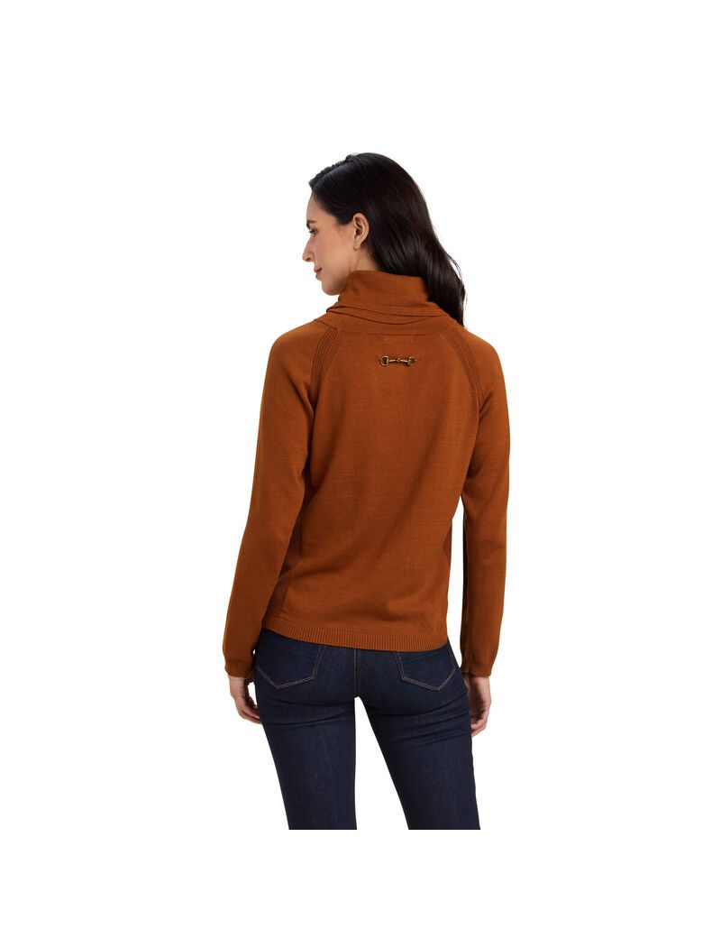 Ariat Lexi Sweater Chestnut | DQLMUB-936