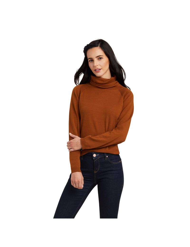 Ariat Lexi Sweater Chestnut | DQLMUB-936