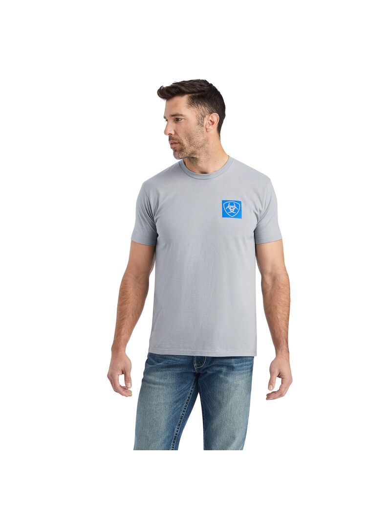 Ariat Linear Octane T-Shirt Stone Heather | YLKMEJ-072