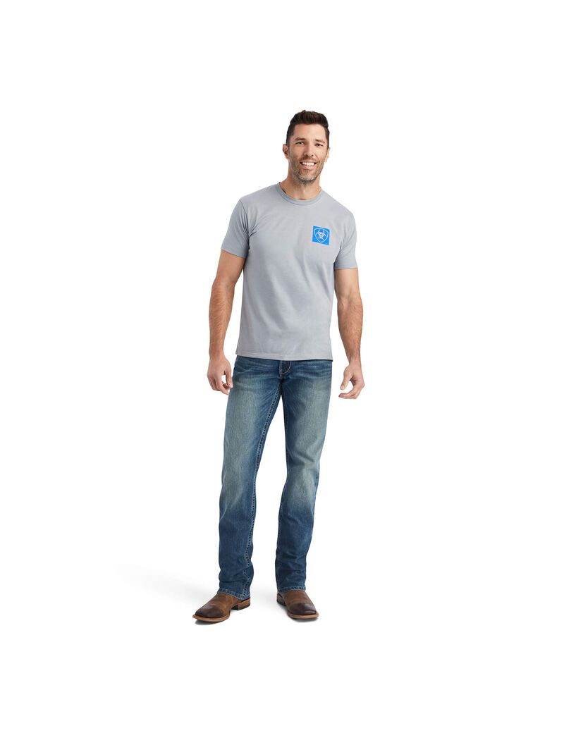 Ariat Linear Octane T-Shirt Stone Heather | YLKMEJ-072