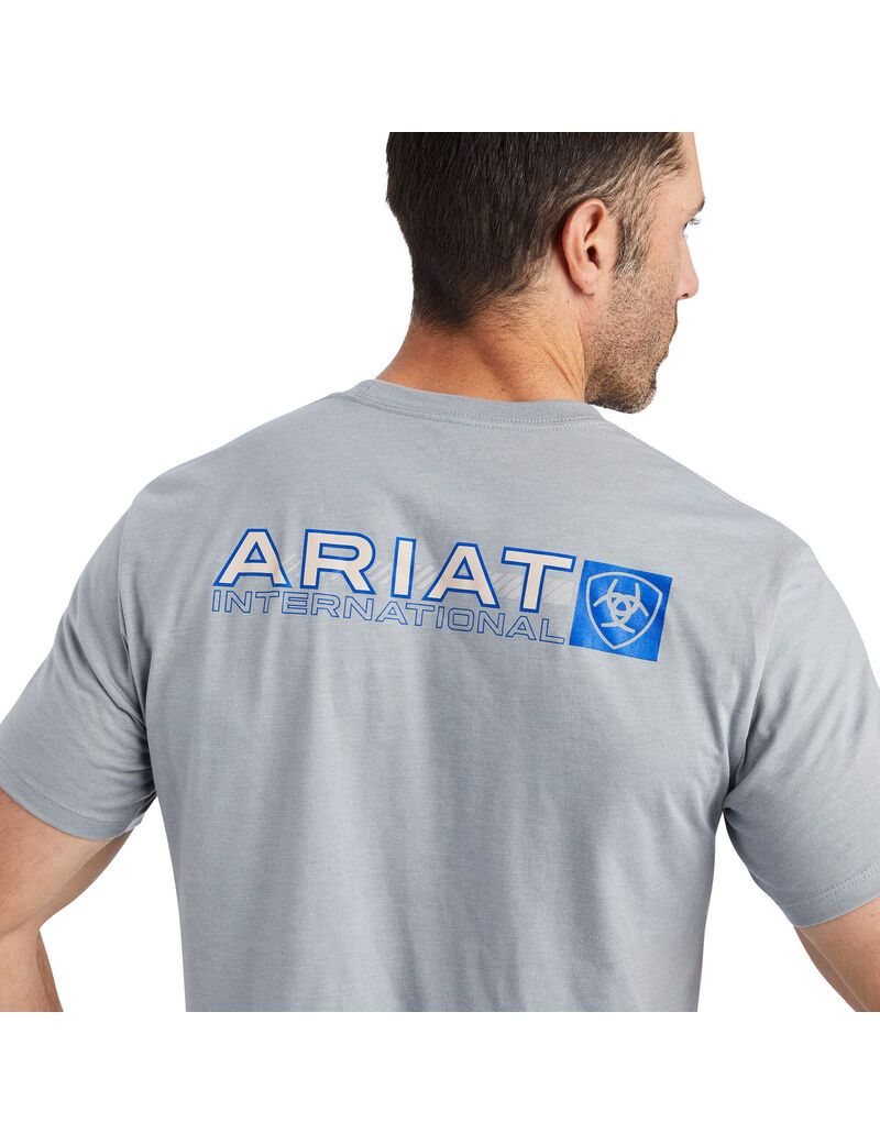 Ariat Linear Octane T-Shirt Stone Heather | YLKMEJ-072