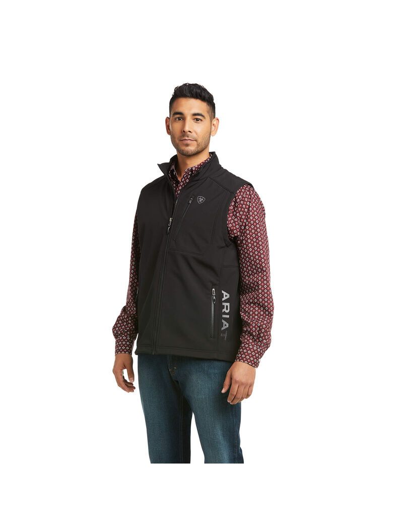 Ariat Logo 2.0 Patriot Softshell Vest Black | TDQYZM-562