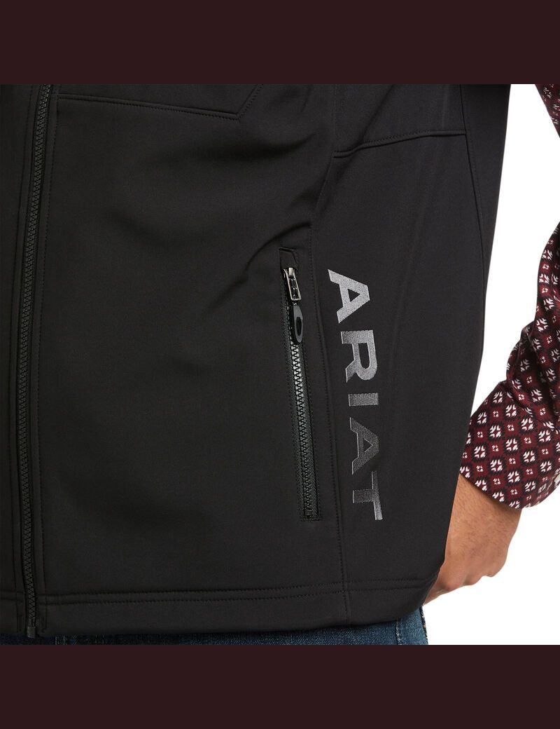 Ariat Logo 2.0 Patriot Softshell Vest Black | TDQYZM-562