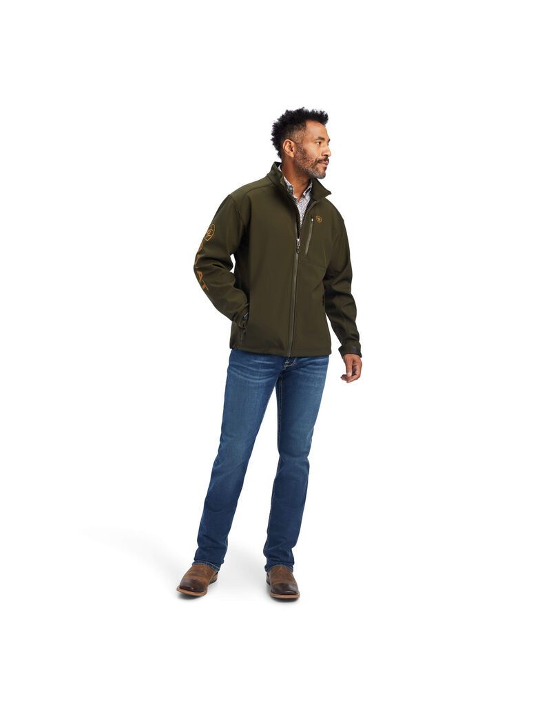 Ariat Logo 2.0 Softshell Jacket Brine Olive | GLTPKO-678