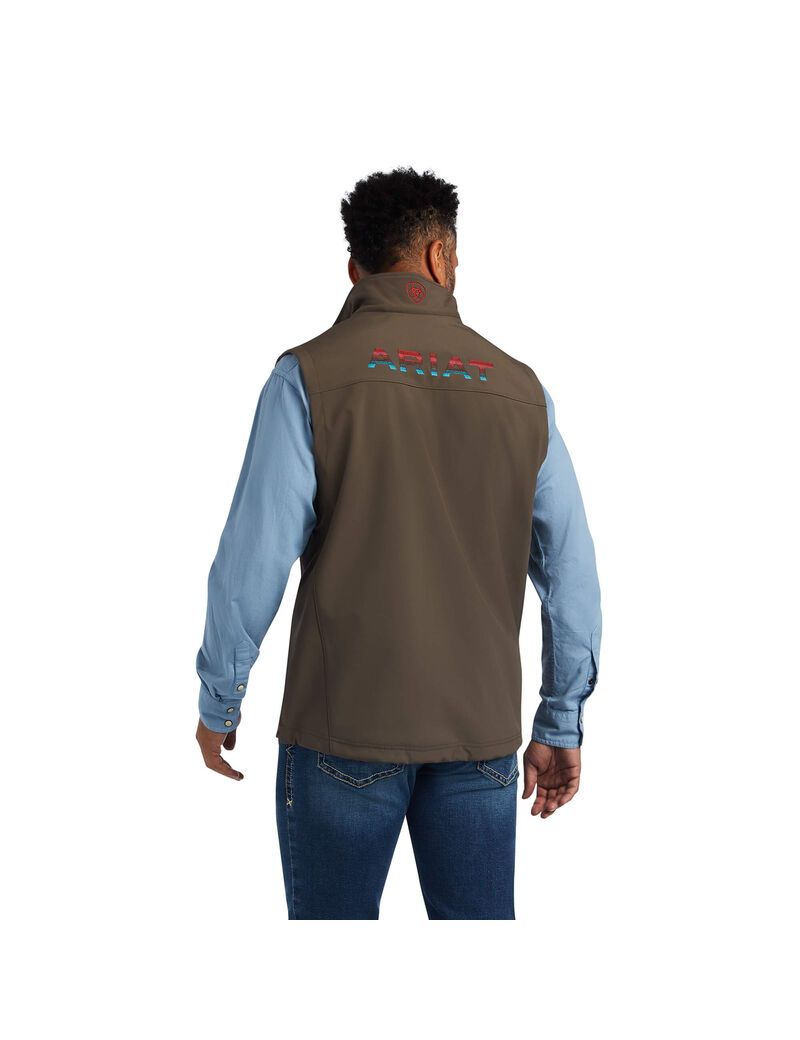 Ariat Logo 2.0 Softshell Vest Banyan Bark | TJIRCZ-948