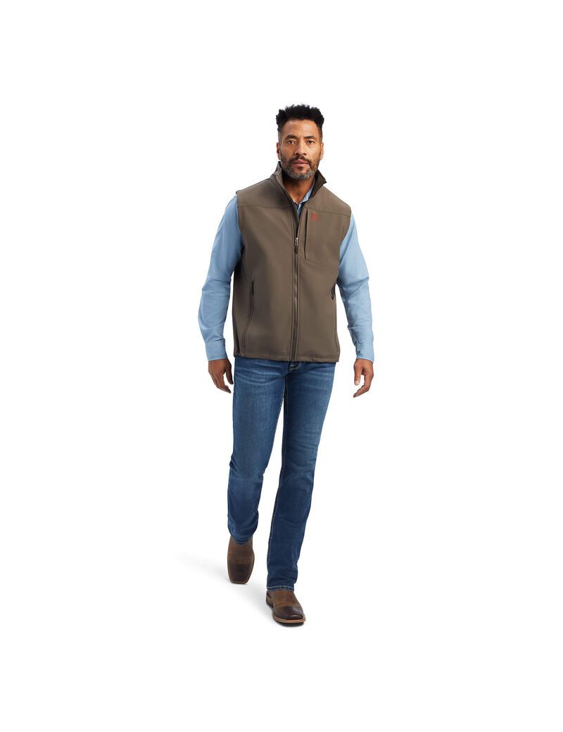 Ariat Logo 2.0 Softshell Vest Banyan Bark | TJIRCZ-948