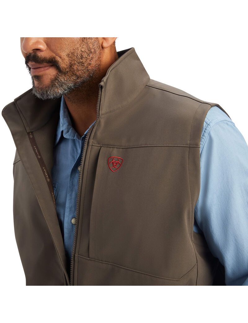 Ariat Logo 2.0 Softshell Vest Banyan Bark | TJIRCZ-948