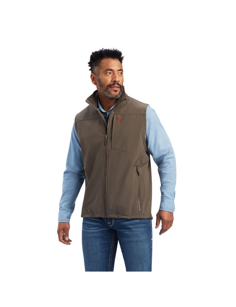 Ariat Logo 2.0 Softshell Vest Banyan Bark | TJIRCZ-948