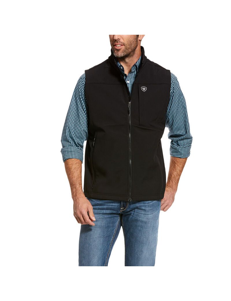 Ariat Logo 2.0 Softshell Vest Black | MXJBUQ-065