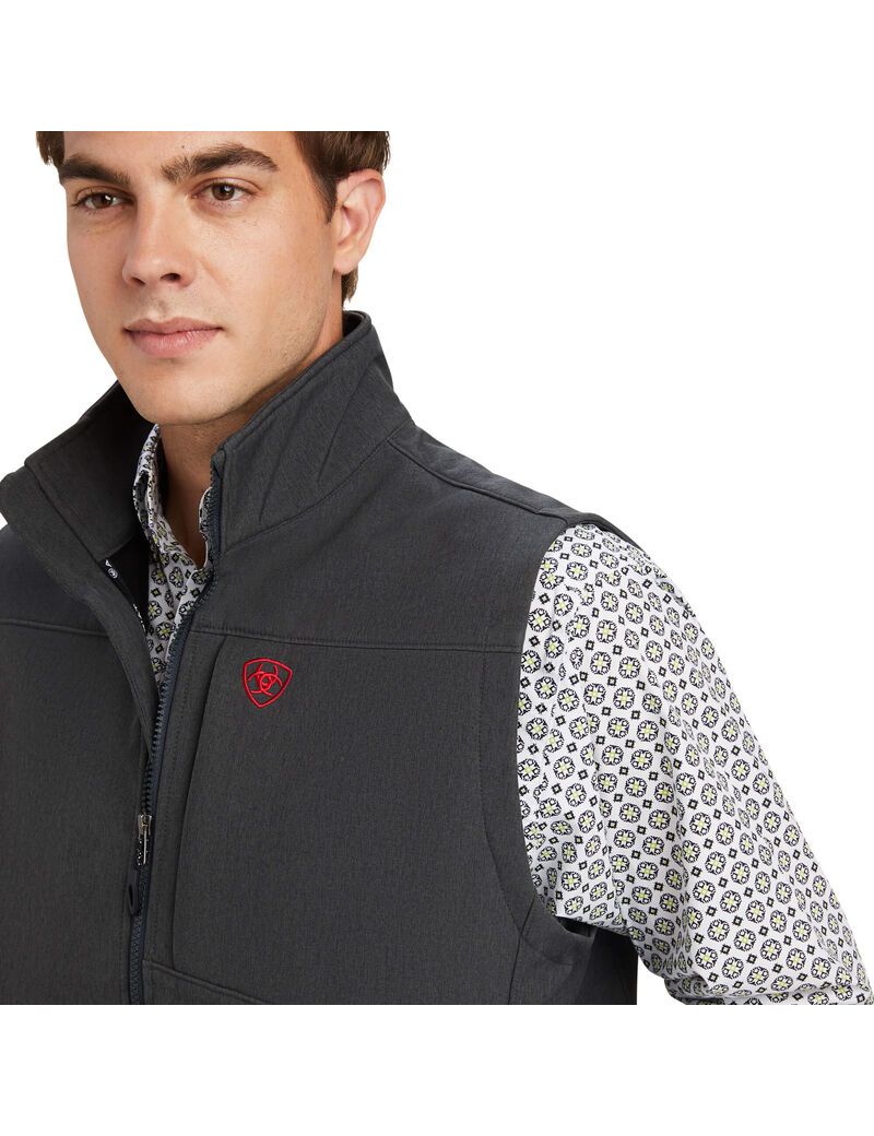 Ariat Logo 2.0 Softshell Vest Charcoal/Americana | SPJUHB-854