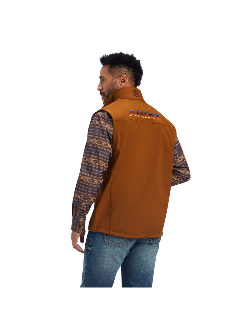 Ariat Logo 2.0 Softshell Vest Chestnut | GEZVJW-239