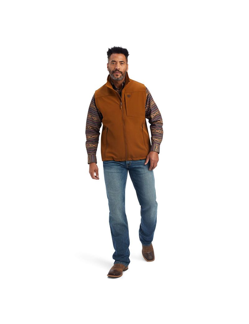 Ariat Logo 2.0 Softshell Vest Chestnut | GEZVJW-239