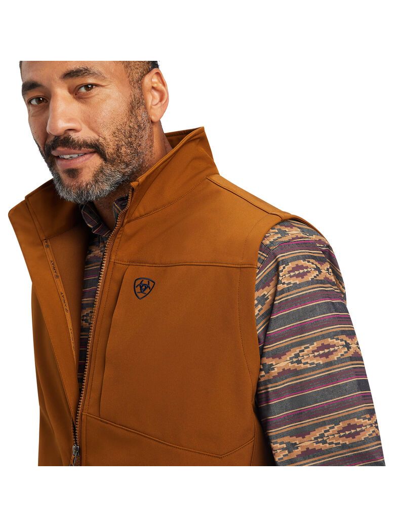 Ariat Logo 2.0 Softshell Vest Chestnut | GEZVJW-239