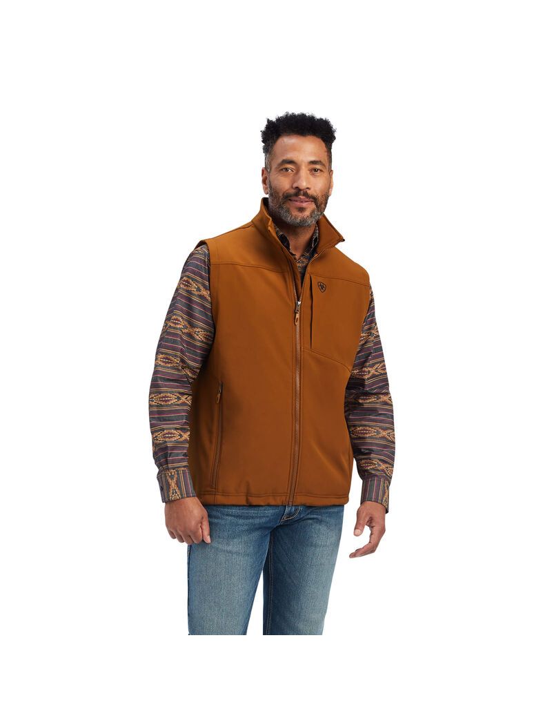 Ariat Logo 2.0 Softshell Vest Chestnut | GEZVJW-239