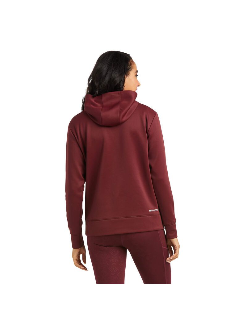 Ariat Logo Tek Hoodie Windsor Wine | BWHPKV-870