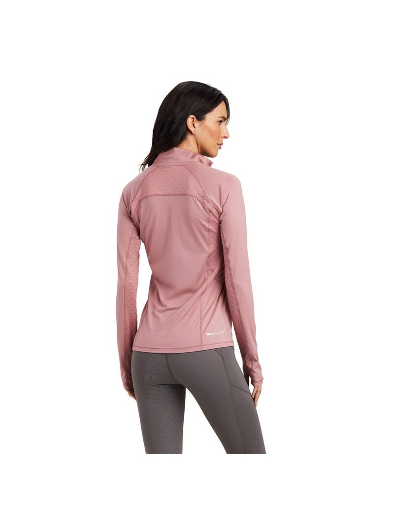 Ariat Lowell 2.0 1/4 Zip Baselayer Nostalgia Rose | WFEPAG-512