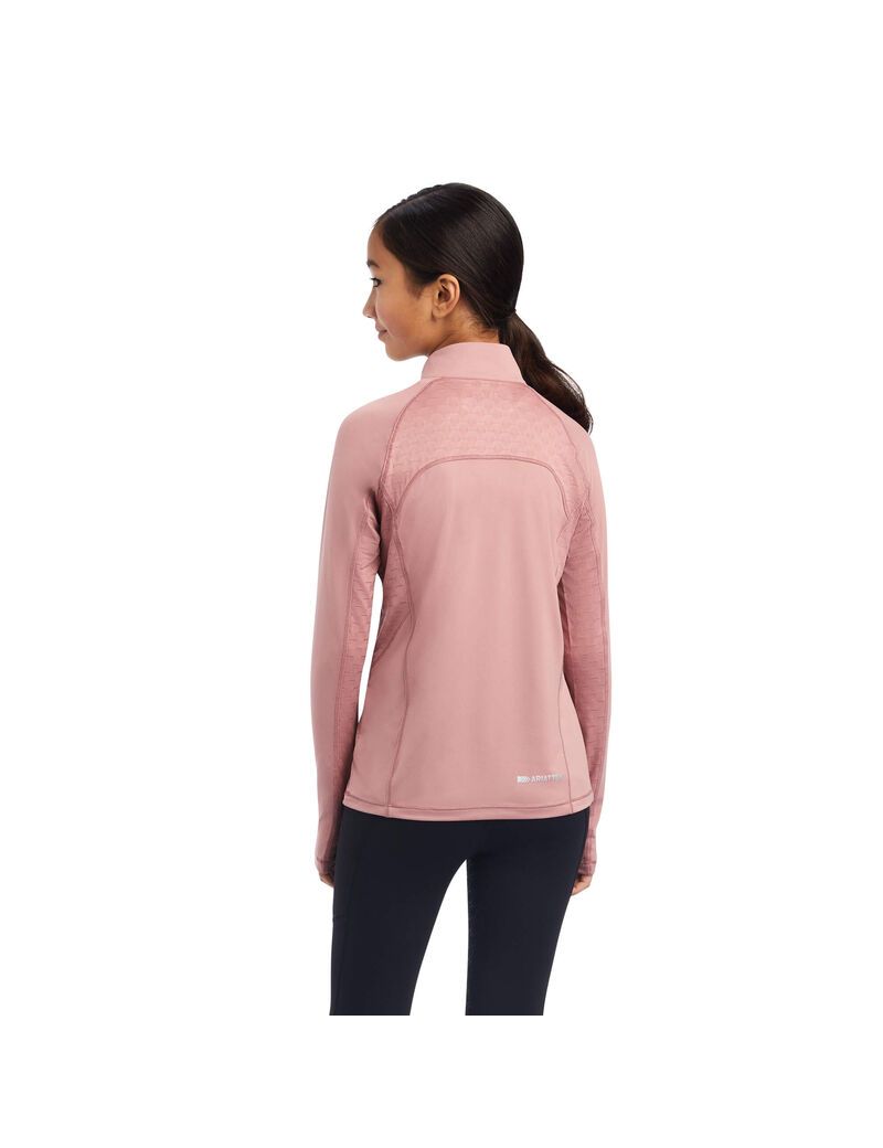 Ariat Lowell 2.0 1/4 Zip Baselayer Nostalgia Rose | ZXYEUV-491