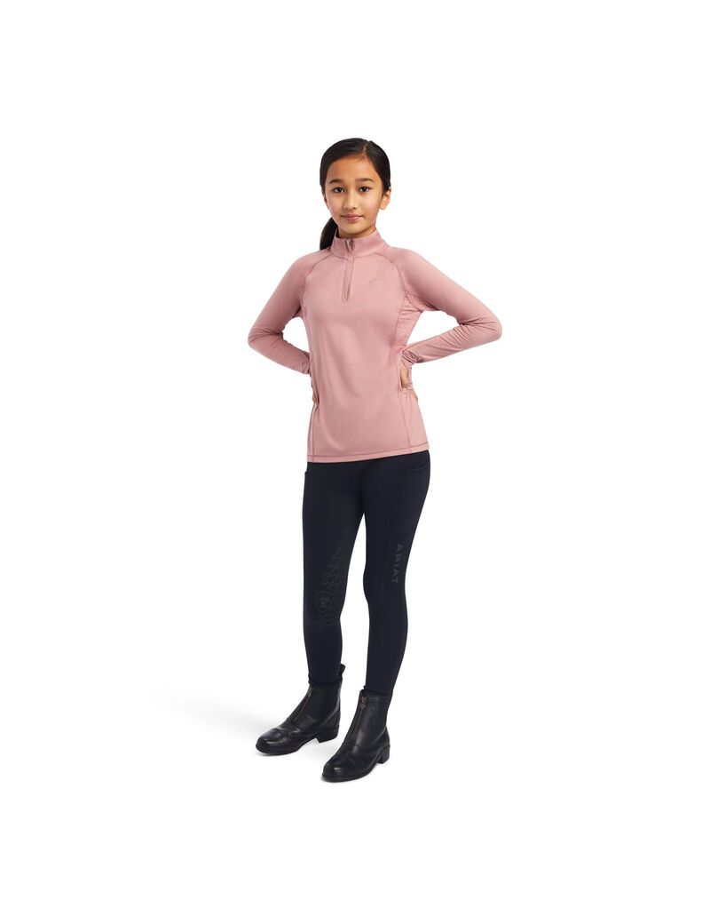 Ariat Lowell 2.0 1/4 Zip Baselayer Nostalgia Rose | ZXYEUV-491