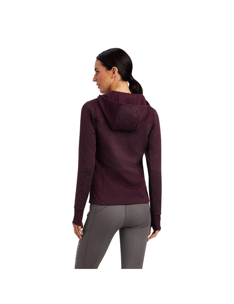 Ariat Lumina Full Zip Sweatshirt Mulberry | BKMYLR-135