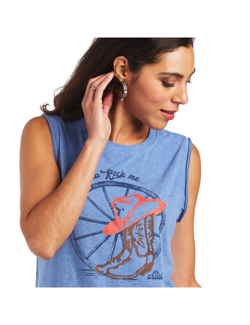 Ariat Mama Tee Reykjavik Blue | CYFESU-298