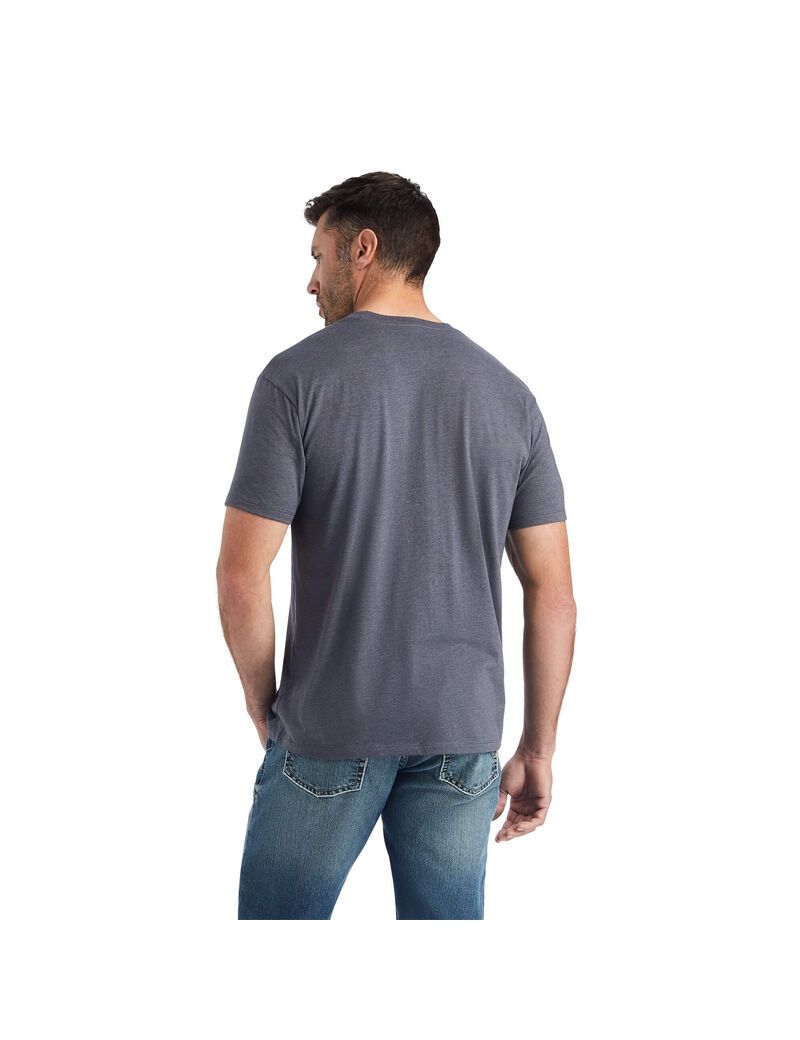 Ariat Masthead T-Shirt Titanium Heather | QAGSEU-074