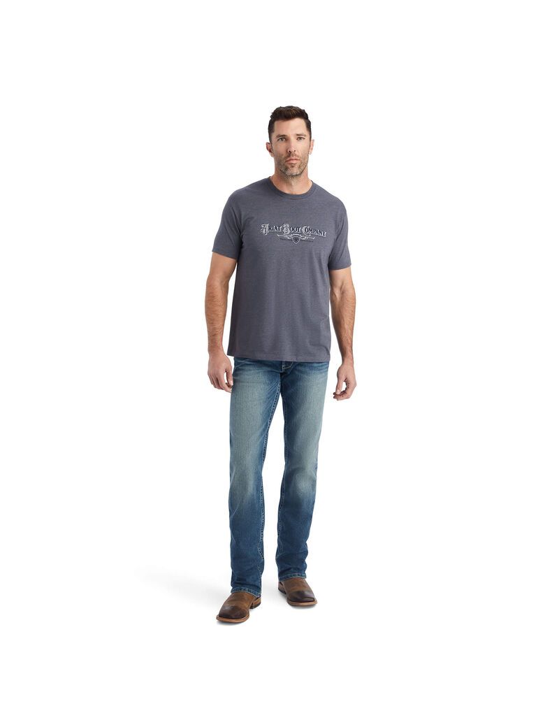 Ariat Masthead T-Shirt Titanium Heather | QAGSEU-074